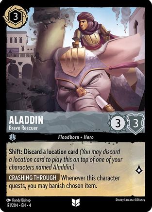 Aladdin - Brave Rescuer (171/204) - Ursulas Return - Premium Lorcana Single from Ursula's Return - Just $0.25! Shop now at Game Crave Tournament Store