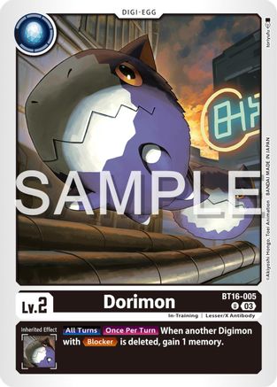 Dorimon (BT16-005) - Beginning Observer - Premium Digimon Single from Bandai - Just $0.25! Shop now at Game Crave Tournament Store