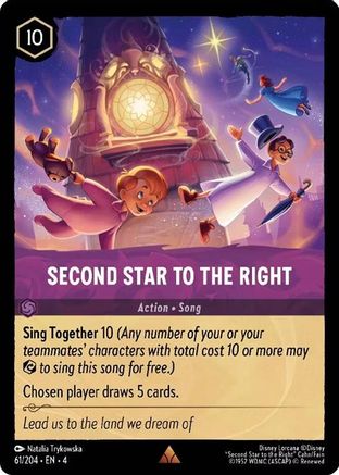 Second Star to the Right (61/204) - Ursulas Return Cold Foil - Premium Lorcana Single from Ursula's Return - Just $0.57! Shop now at Game Crave Tournament Store