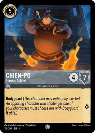 Chien-Po - Imperial Soldier (178/204) - Ursulas Return Cold Foil - Premium Lorcana Single from Ursula's Return - Just $0.29! Shop now at Game Crave Tournament Store