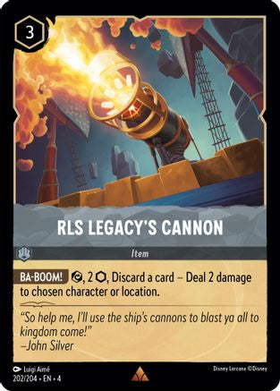 RLS Legacy's Cannon (202/204) - Ursulas Return Cold Foil - Premium Lorcana Single from Ursula's Return - Just $0.33! Shop now at Game Crave Tournament Store
