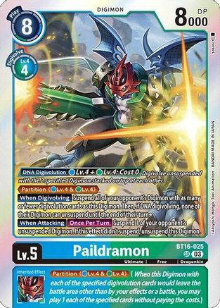 Paildramon (BT16-025) - Beginning Observer Foil - Premium Digimon Single from Bandai - Just $24.40! Shop now at Game Crave Tournament Store