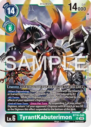 TyrantKabuterimon (BT16-048) - Beginning Observer Foil - Premium Digimon Single from Bandai - Just $3.55! Shop now at Game Crave Tournament Store