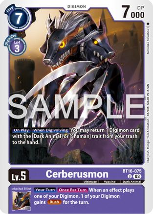Cerberusmon (BT16-075) - Beginning Observer - Premium Digimon Single from Bandai - Just $0.25! Shop now at Game Crave Tournament Store