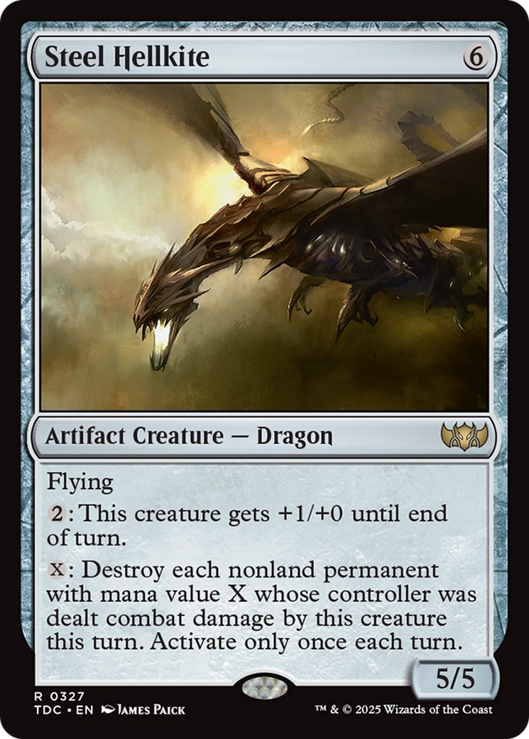 Steel Hellkite (TDC-327) - Tarkir: Dragonstorm Commander - Premium MTG Single from Wizards of the Coast - Just $0.08! Shop now at Game Crave Tournament Store