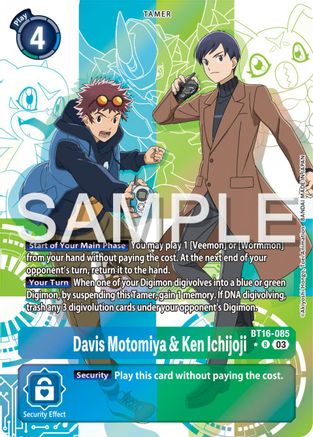 Davis Motomiya & Ken Ichijoji (Alternate Art) (BT16-085) - Beginning Observer Foil - Premium Digimon Single from Bandai - Just $47.18! Shop now at Game Crave Tournament Store