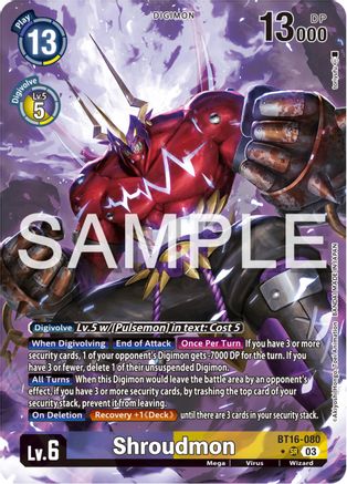 Shroudmon (Alternate Art) (BT16-080) - Beginning Observer Foil - Premium Digimon Single from Bandai - Just $6.04! Shop now at Game Crave Tournament Store