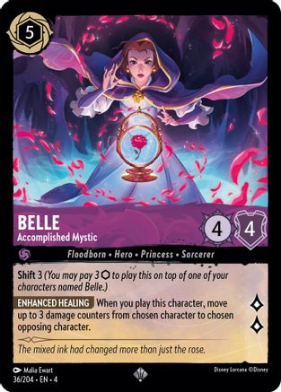 Belle - Accomplished Mystic (36/204) - Ursulas Return Cold Foil - Premium Lorcana Single from Ursula's Return - Just $7.87! Shop now at Game Crave Tournament Store