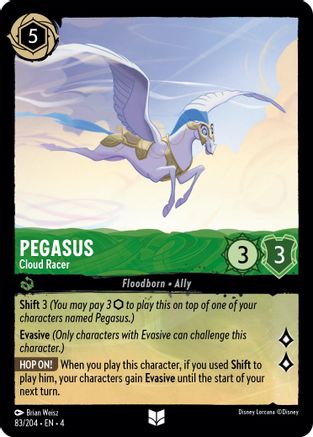 Pegasus - Cloud Racer (83/204) - Ursulas Return Cold Foil - Premium Lorcana Single from Ursula's Return - Just $1.02! Shop now at Game Crave Tournament Store