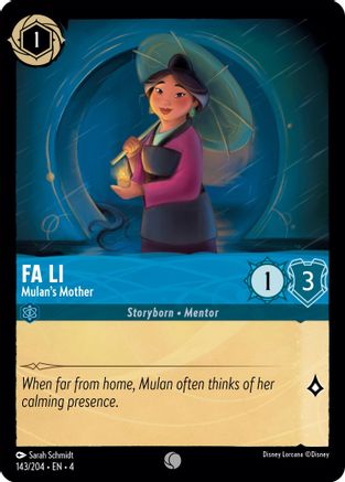 Fa Li - Mulan's Mother (143/204) - Ursulas Return - Premium Lorcana Single from Ursula's Return - Just $0.25! Shop now at Game Crave Tournament Store