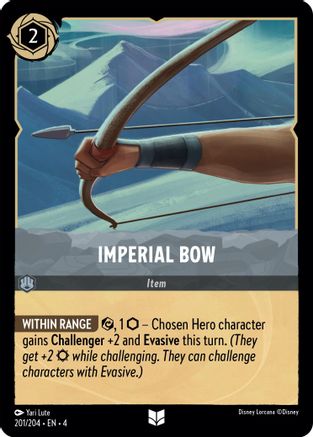 Imperial Bow (201/204) - Ursulas Return - Premium Lorcana Single from Ursula's Return - Just $0.25! Shop now at Game Crave Tournament Store