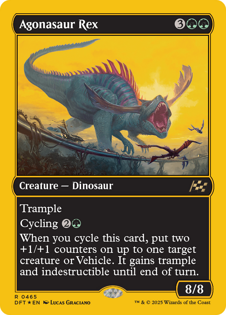 Agonasaur Rex (First-Place Foil) (DFT-465) - Aetherdrift Foil - Premium MTG Single from Wizards of the Coast - Just $0.73! Shop now at Game Crave Tournament Store