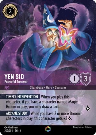 Yen Sid - Powerful Sorcerer (Enchanted) (209/204) - Ursulas Return Holofoil - Premium Lorcana Single from Ursula's Return - Just $39.18! Shop now at Game Crave Tournament Store