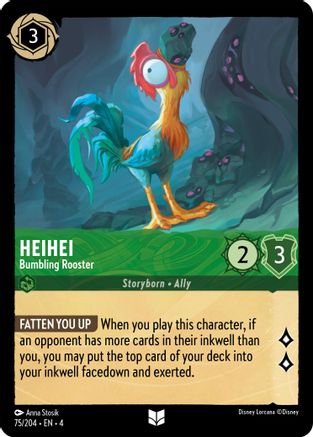 Heihei - Bumbling Rooster (75/204) - Ursulas Return - Premium Lorcana Single from Ursula's Return - Just $0.25! Shop now at Game Crave Tournament Store