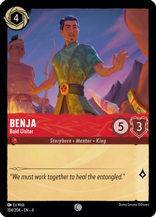 Benja - Bold Uniter (104/204) - Ursulas Return - Premium Lorcana Single from Ursula's Return - Just $0.25! Shop now at Game Crave Tournament Store
