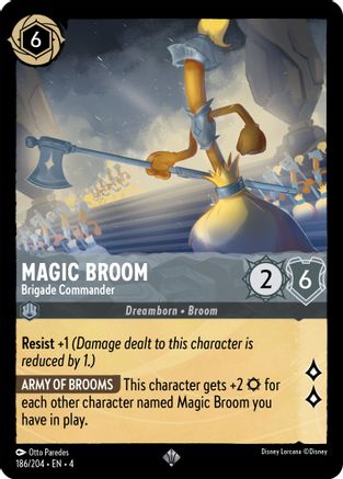 Magic Broom - Brigade Commander (186/204) - Ursulas Return Cold Foil - Premium Lorcana Single from Ursula's Return - Just $0.76! Shop now at Game Crave Tournament Store