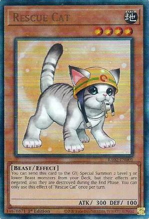 Rescue Cat (Alternate Art) (PUR) (RA02-EN001) - 25th Anniversary Rarity Collection II 1st Edition - Premium Yugioh Single from Konami - Just $0.26! Shop now at Game Crave Tournament Store