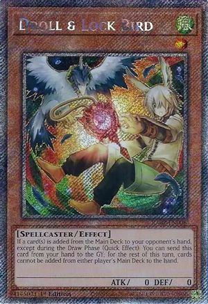 Droll & Lock Bird (Alternate Art) (Platinum Secret Rare) (RA02-EN006) - 25th Anniversary Rarity Collection II 1st Edition - Premium Yugioh Single from Konami - Just $5.60! Shop now at Game Crave Tournament Store
