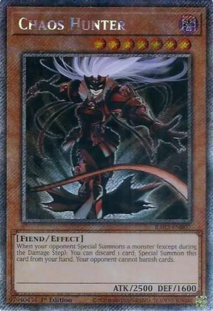 Chaos Hunter (Platinum Secret Rare) (RA02-EN007) - 25th Anniversary Rarity Collection II 1st Edition - Premium Yugioh Single from Konami - Just $2.39! Shop now at Game Crave Tournament Store