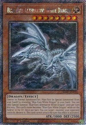 Blue-Eyes Alternative White Dragon (Platinum Secret Rare) (RA02-EN010) - 25th Anniversary Rarity Collection II 1st Edition - Premium Yugioh Single from Konami - Just $1.94! Shop now at Game Crave Tournament Store