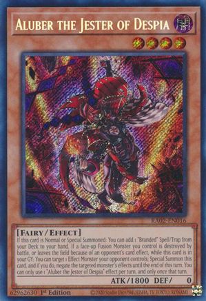 Aluber the Jester of Despia (Secret Rare) (RA02-EN016) - 25th Anniversary Rarity Collection II 1st Edition - Premium Yugioh Single from Konami - Just $0.27! Shop now at Game Crave Tournament Store