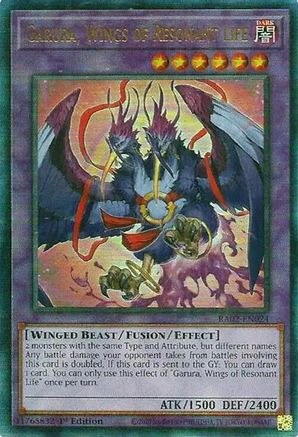 Garura, Wings of Resonant Life (PUR) (RA02-EN024) - 25th Anniversary Rarity Collection II 1st Edition - Premium Yugioh Single from Konami - Just $0.74! Shop now at Game Crave Tournament Store