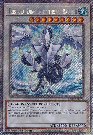Trishula, Dragon of the Ice Barrier (Platinum Secret Rare) (RA02-EN026) - 25th Anniversary Rarity Collection II 1st Edition - Premium Yugioh Single from Konami - Just $1.17! Shop now at Game Crave Tournament Store