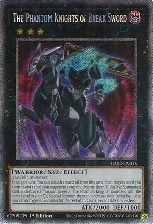 The Phantom Knights of Break Sword (Platinum Secret Rare) (RA02-EN035) - 25th Anniversary Rarity Collection II 1st Edition - Premium Yugioh Single from Konami - Just $0.30! Shop now at Game Crave Tournament Store
