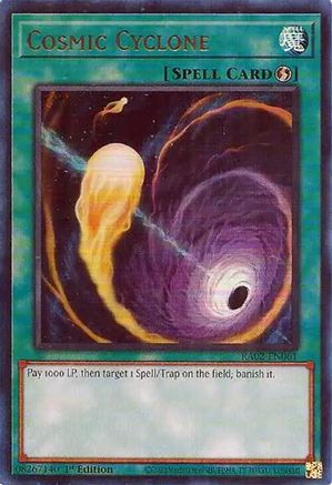 Cosmic Cyclone (UR) (RA02-EN061) - 25th Anniversary Rarity Collection II 1st Edition - Premium Yugioh Single from Konami - Just $0.25! Shop now at Game Crave Tournament Store