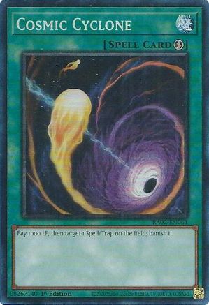 Cosmic Cyclone (PCR) (RA02-EN061) - 25th Anniversary Rarity Collection II 1st Edition - Premium Yugioh Single from Konami - Just $1.01! Shop now at Game Crave Tournament Store