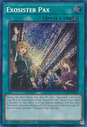 Exosister Pax (Secret Rare) (RA02-EN066) - 25th Anniversary Rarity Collection II 1st Edition - Premium Yugioh Single from Konami - Just $0.25! Shop now at Game Crave Tournament Store
