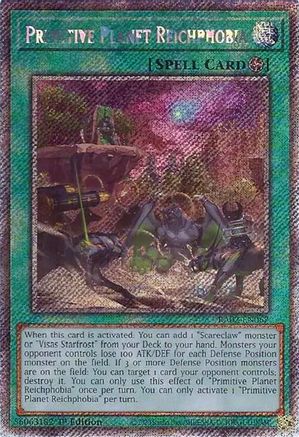 platinum secret rare yugioh cards Game Crave Tournament Store - Primitive Planet Reichphobia (Platinum Secret Rare) (RA02-EN067)