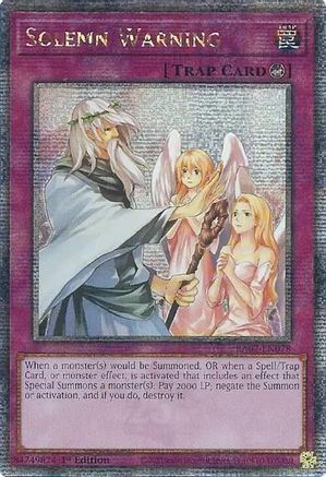 Solemn Warning (Quarter Century Secret Rare) (RA02-EN078) - 25th Anniversary Rarity Collection II 1st Edition - Premium Yugioh Single from Konami - Just $12.15! Shop now at Game Crave Tournament Store