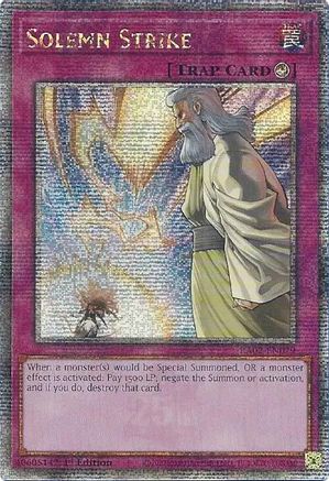 Solemn Strike (Quarter Century Secret Rare) (RA02-EN079) - 25th Anniversary Rarity Collection II 1st Edition - Premium Yugioh Single from Konami - Just $16.25! Shop now at Game Crave Tournament Store