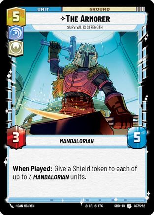 The Armorer - Survival Is Strength (047/262) - Shadows of the Galaxy Foil - Premium Star Wars: Unlimited Single from Shadows of the Galaxy - Just $0.08! Shop now at Game Crave Tournament Store