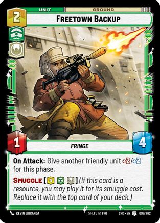 Freetown Backup (097/262) - Shadows of the Galaxy Foil - Premium Star Wars: Unlimited Single from Shadows of the Galaxy - Just $0.08! Shop now at Game Crave Tournament Store