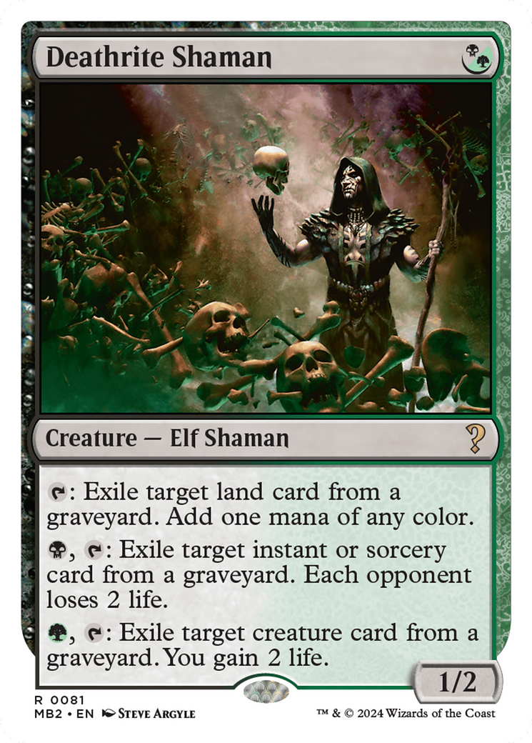 Deathrite Shaman (MB2-081) - Mystery Booster 2 - Premium MTG Single from Wizards of the Coast - Just $5.06! Shop now at Game Crave Tournament Store