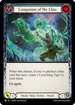 Companion of the Claw (Blue) (MST059) - Part the Mistveil Rainbow Foil