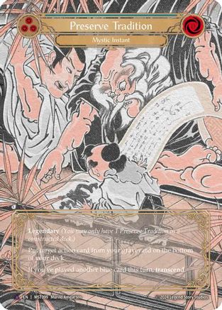 Preserve Tradition // Inner Chi (Marvel) (MST099) - Part the Mistveil Cold Foil