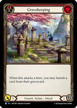 Gravekeeping (Red) (MST200) - Part the Mistveil Rainbow Foil