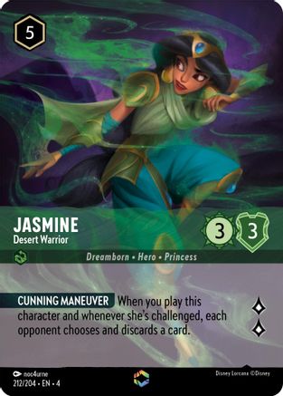 Jasmine - Desert Warrior (Enchanted) (212/204) - Ursulas Return Holofoil - Premium Lorcana Single from Ursula's Return - Just $38.77! Shop now at Game Crave Tournament Store