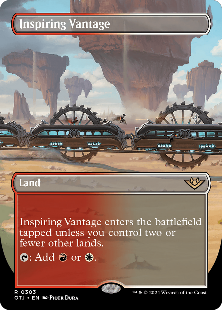 Inspiring Vantage (OTJ-303) - Outlaws of Thunder Junction (Borderless) - Premium MTG Single from Wizards of the Coast - Just $2.81! Shop now at Game Crave Tournament Store