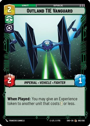 Outland TIE Vanguard (082/262) - Shadows of the Galaxy Foil - Premium Star Wars: Unlimited Single from Shadows of the Galaxy - Just $0.08! Shop now at Game Crave Tournament Store