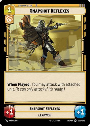 Snapshot Reflexes (223/262) - Shadows of the Galaxy - Premium Star Wars: Unlimited Single from Shadows of the Galaxy - Just $0.08! Shop now at Game Crave Tournament Store