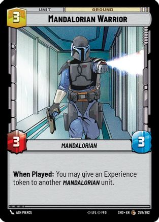 Mandalorian Warrior (258/262) - Shadows of the Galaxy Foil - Premium Star Wars: Unlimited Single from Shadows of the Galaxy - Just $0.08! Shop now at Game Crave Tournament Store