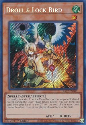 Droll & Lock Bird (Secret Rare) (RA02-EN006) - 25th Anniversary Rarity Collection II 1st Edition - Premium Yugioh Single from Konami - Just $2.47! Shop now at Game Crave Tournament Store