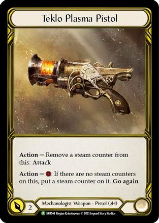 Teklo Plasma Pistol (Golden) (FAB144) - Flesh and Blood: Promo Cards