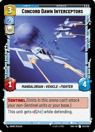 Concord Dawn Interceptors (042/262) - Shadows of the Galaxy Foil - Premium Star Wars: Unlimited Single from Shadows of the Galaxy - Just $0.22! Shop now at Game Crave Tournament Store