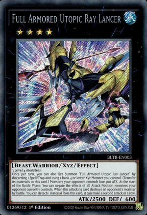 Full Armored Utopic Ray Lancer (BLTR-EN003) - Battles of Legend: Terminal Revenge 1st Edition - Premium Yugioh Single from Konami - Just $0.94! Shop now at Game Crave Tournament Store