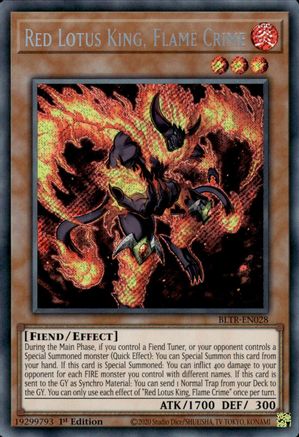 Red Lotus King, Flame Crime (BLTR-EN028) - Battles of Legend: Terminal Revenge 1st Edition - Premium Yugioh Single from Konami - Just $7.23! Shop now at Game Crave Tournament Store